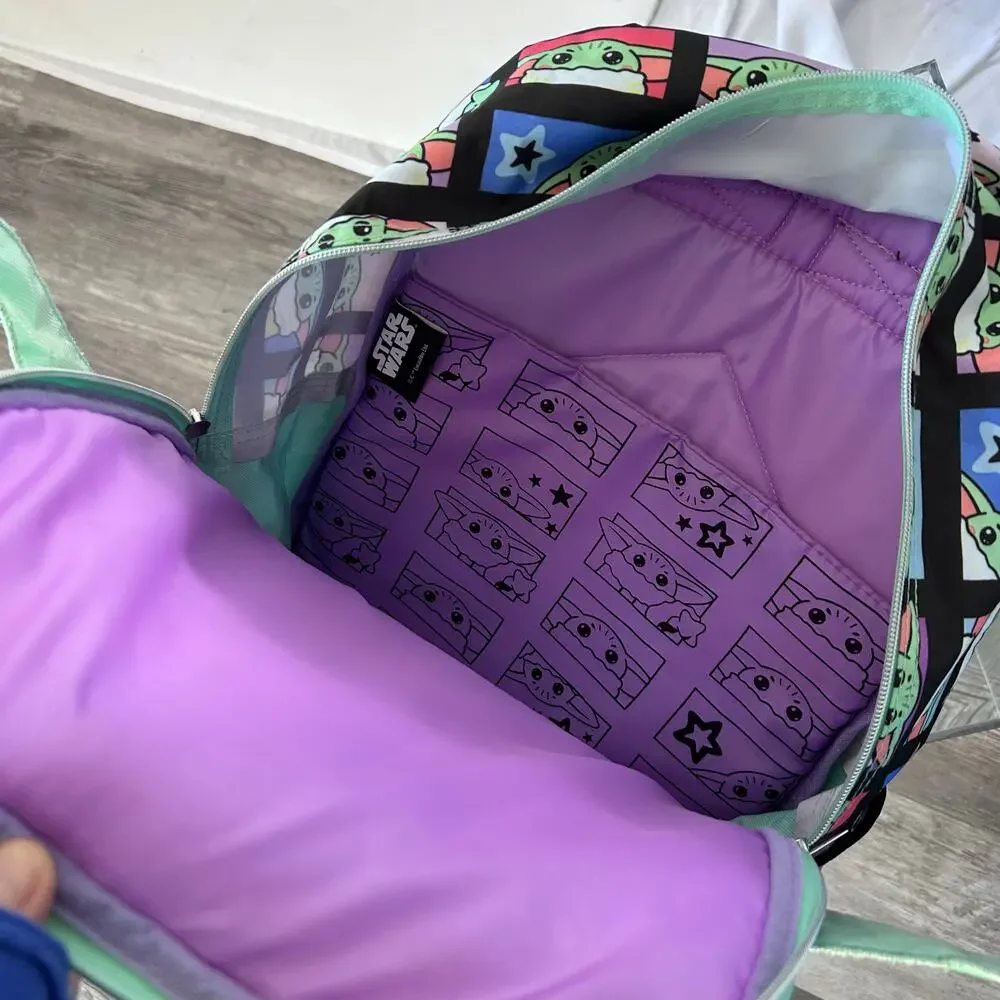 Star Wars Grogu Baby Yoda Backpack Sequined Kids School Book Bag
